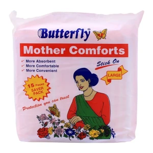 Butterfly Mother Comforts Stick On Large, 15-Pack