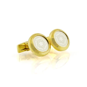 M-B Cufflinks For Men, Golden, C-13