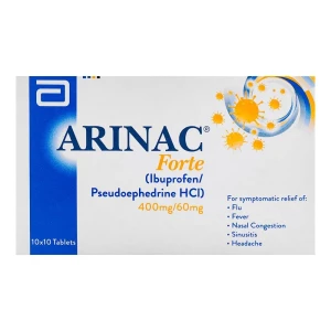 Abbott Arinac Forte Tablet, 400mg/60mg, 1-Strip