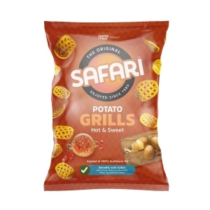 Safari Potato Grills Hot & Sweet Chips 125gm