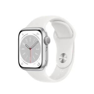 Apple Watch Series 8 GPS, 41mm Starlight Aluminum Case with White Sport Band