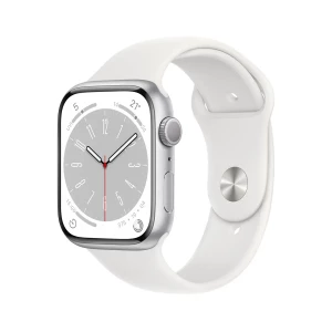 Apple Watch Series 8 GPS, 45mm Starlight Aluminum Case with White Sport Band