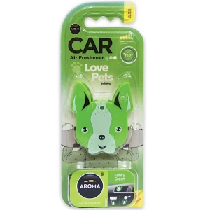 Aroma Car Love Pets Bulldog (Fancy Green) - Car Air Freshener