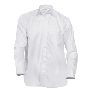 Basix Men's Self Stripes White Shirt, MFS-105