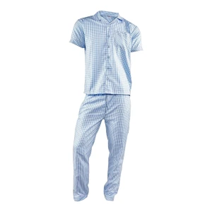 Basix Men's Yarn Dyed Cotton 2-Pack Loungewear Set, Blue & White, LW-811