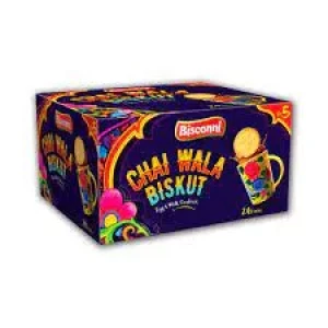 Bisconni Chai Wala Biskut Egg & Milk Cookies Ticky Pack Box 24 Pcs
