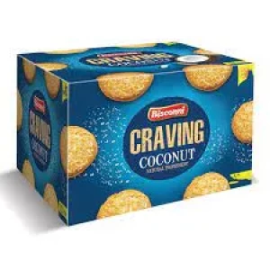 Bisconni Craving Coconut Natural Ingredient Biscuits Ticky Pack Box 24 Pcs