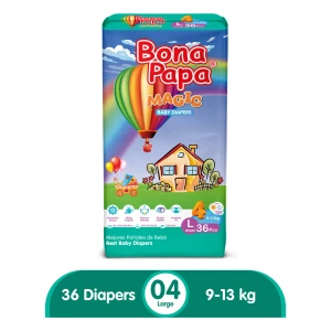 Bonapapa Baby Diaper Magic Economy Extra Large Size 4 (9-13 Kg) 36 Pcs