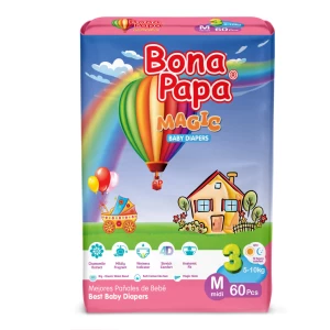 Bonapapa Baby Diaper Magic Jumbo Medium Size 3 (5-10 Kg) 66 Pcs