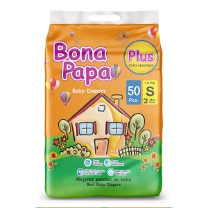 Bonapapa Baby Diaper Plus Small Size 2 (3-6 Kg) 50 Pcs