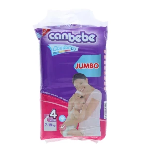 Canbebe Baby Diaper Maxi Jumbo Size 4 (7-18 Kg) 58 Pcs