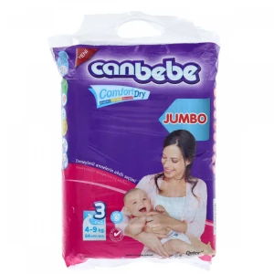 Canbebe Baby Diaper Midi Jumbo Size 3 (4-9 Kg) 64 Pcs