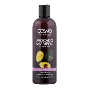 Cosmo Hair Naturals Soothing Avocado Shampoo Softens & Shine, For Combat Dry & Damaged Hair, 480ml