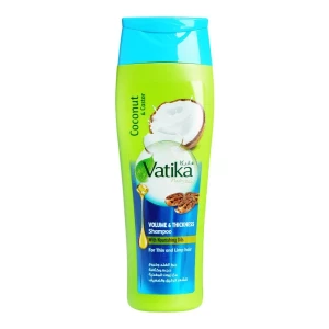 Dabur Vatika Naturals Coconut & Castor Volume And Thickness Shampoo, For Thin & Limp Hair, 185ml