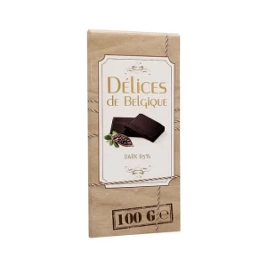 Delices De Belgique Chocolate Sugar Free Dark Almond 100g