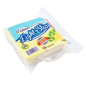 Delizia Light Slice Cheese, Low Fat, 10-Pack, 200g