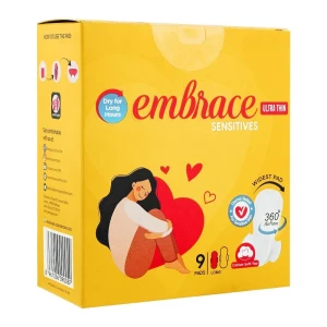 Embrace Sensitive Ultra Thin Long Pads, 9-Pack