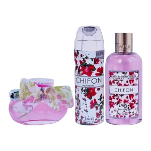 Emper Chifon Pour Femme Emper Set For Women, Eau De Toilette 100ml + Deo 200ml + Shower Gel, 250ml