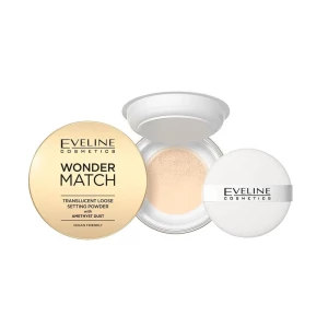 Eveline Wonder Match Translucent Loose Setting Powder With Amethyst Dust, 6g