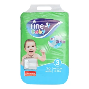 Fine Baby 3Medium Jumbo Pack 72 Pcs