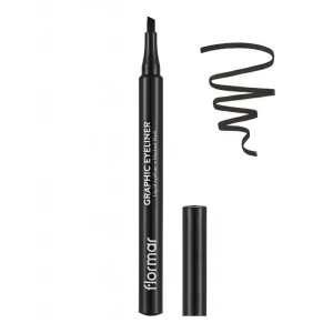 Flormar Graphic Liquid Eye Liner, Blackest Black