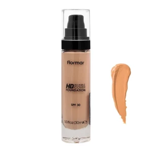 Flormar Invisible Coverage HD Foundation, 100 Medium Beige 30ml