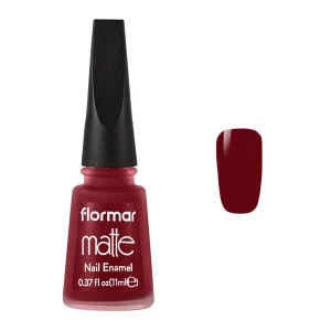 Flormar Matte Nail Enamel, M08 Luxurious Cerise, 11ml