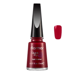 Flormar Quick Dry 60 Nail Enamel, Fiery Red, 11ml, QD06