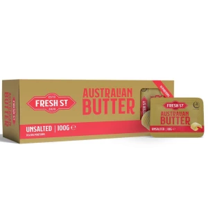 Fresh Street Australian, Butter, Unsalted, 10x10gm Portions