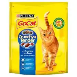 Go Cat-Cat Food With Crunchy & Tender With Salmon ,Tuna & Vegetables 325g