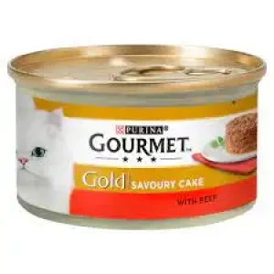 Gourmet Cat Food Beef Gold Tin 85g