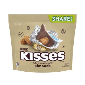 Hershey's Kisses Milk Chocolate with Almonds Pouch 306g