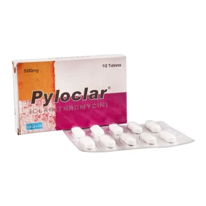 High-Q Pharmaceuticals Pyloclar Tablet, 500mg, 10-Pack
