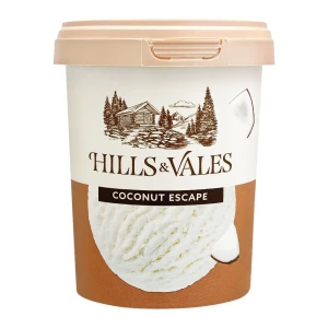 Hills & Vales Coconut Escape Ice Cream, 500ml