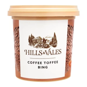 Hills & Vales Coffee Toffee Bing Ice Cream, 125ml