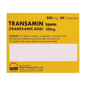 Hilton Pharma Transamin Capsule, 500mg, 1-Strip