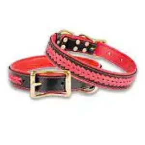 Karlie Flamingo Collar Leather Dotted Designed Assorted (XL)