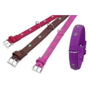 Karlie Flamingo Collar Leather Soft Assorted Colors (S)