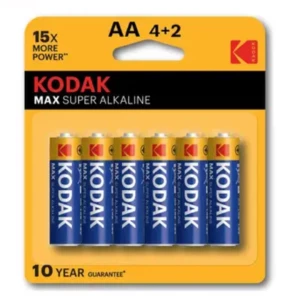 Kodak Max Super Cell AA 6's 139.2g