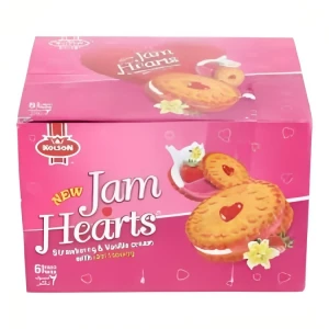 Kolson Jam Hearts Strawberry & Vanilla (24 Ticky Packs)