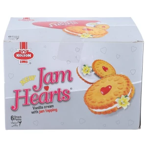 Kolson Jam Hearts Vanilla (24 Ticky Packs)