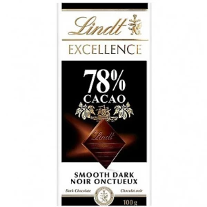 Lindt Excellence 78% Cocoa Smooth Dark Chocolate Bar 100g