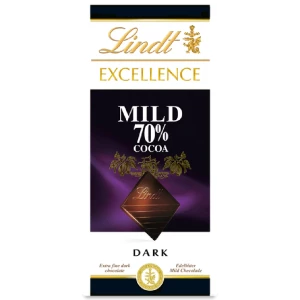 Lindt Excellence Mild 70% Cocoa Mild Dark Chocolate Bar 100g