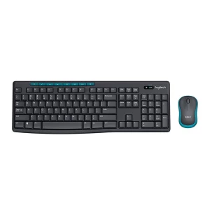 Logitech Wireless Combo Keyboard, Black/Blue, MK275,920-008460