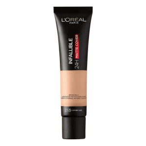 L'Oreal Paris Infallible 24H-Matte Cover Foundation, 253, Caramel Sand