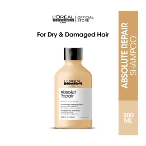 L'Oreal Professionnel Serie Expert Protein + Gold Quinoa Absolut Repair Dry And Damage Hair Shampoo, 300ml