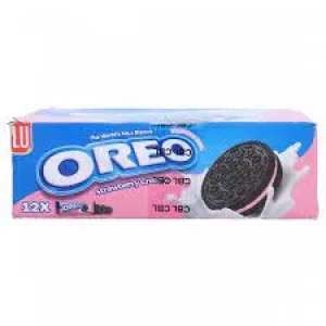 LU Oreo Biscuits Strawberry Cream (12 Bar Packs)