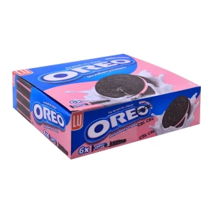 LU Oreo Biscuits Strawberry Cream (6 Snack Packs)