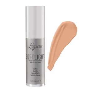 Luscious Cosmetics Soft Light All Day Glow Foundation, Natural Matte, 3.5