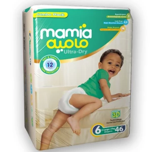 Mamia Baby Diapers Extra Large Jumbo Pack Size 6 (+17 Kg) 46 Pcs